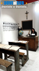 Antica classe di scuola nel Museo