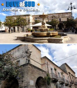 Portici con statue e fontana